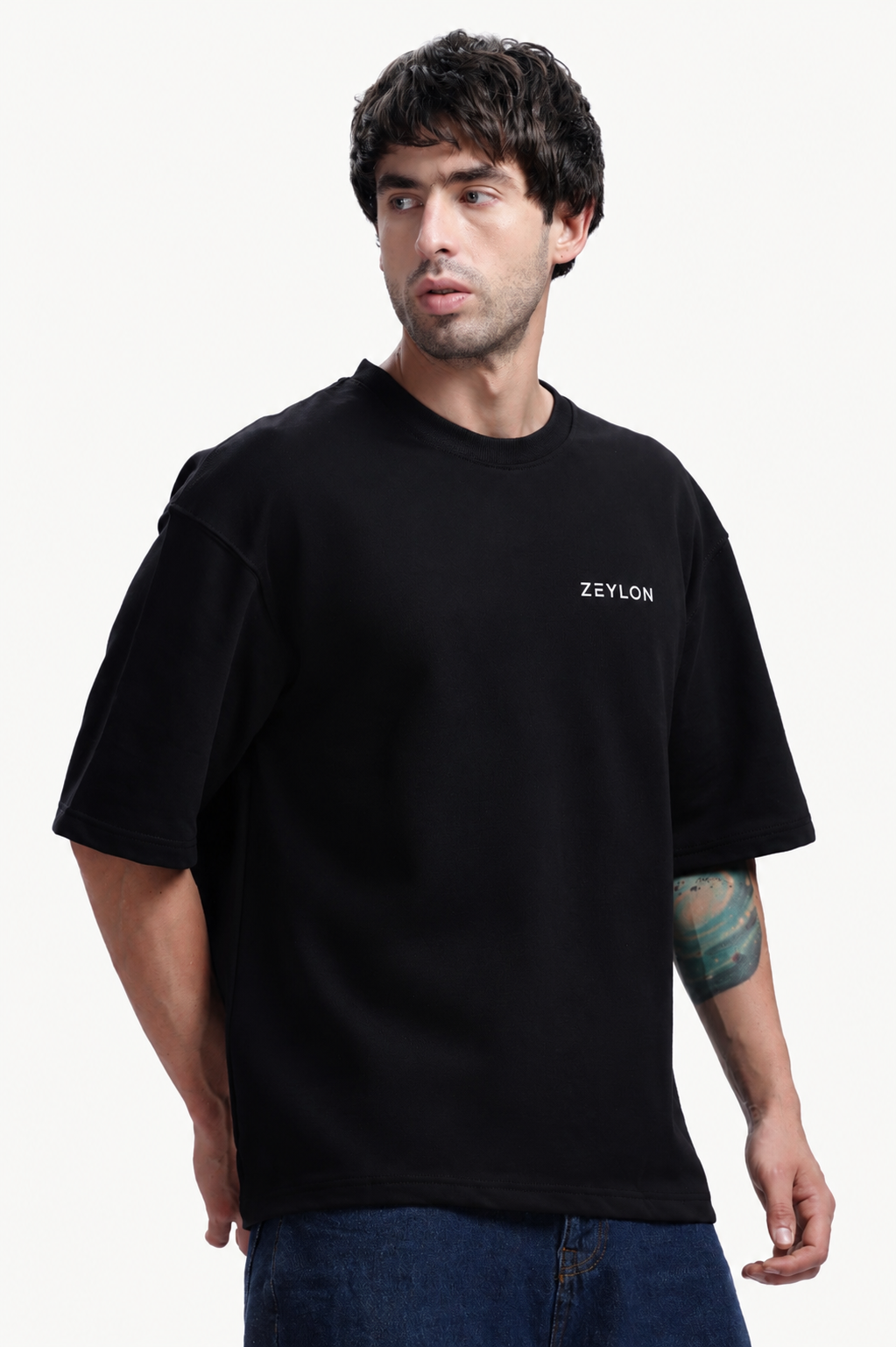 Oversized French Terry Cotton Tees