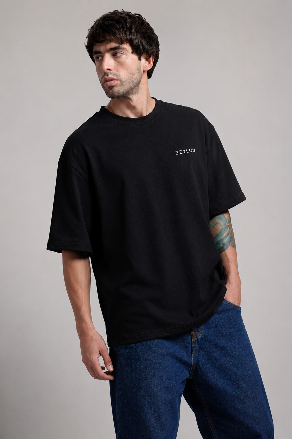 Oversized French Terry Cotton Tees