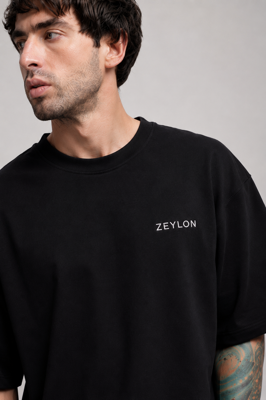 Oversized French Terry Cotton Tees