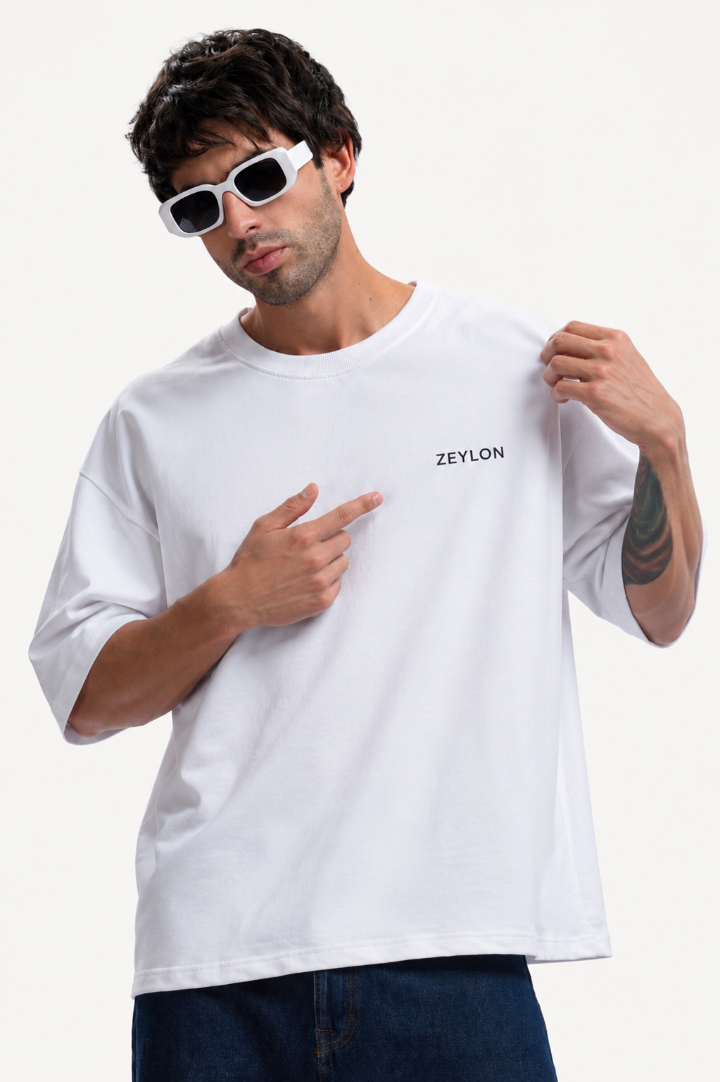 Oversized French Terry Cotton Tees