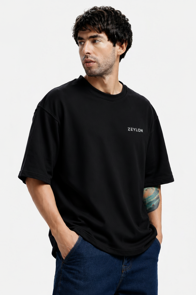 Oversized French Terry Cotton Tees